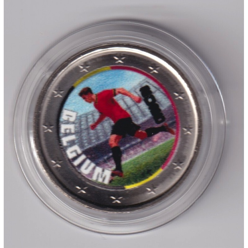 2 Euro - Belgique - coupe du monde Football 2026 - en couleur