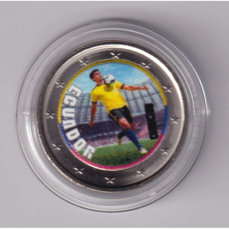 2 Euro - Equateur - coupe du monde Football 2026 - en couleur