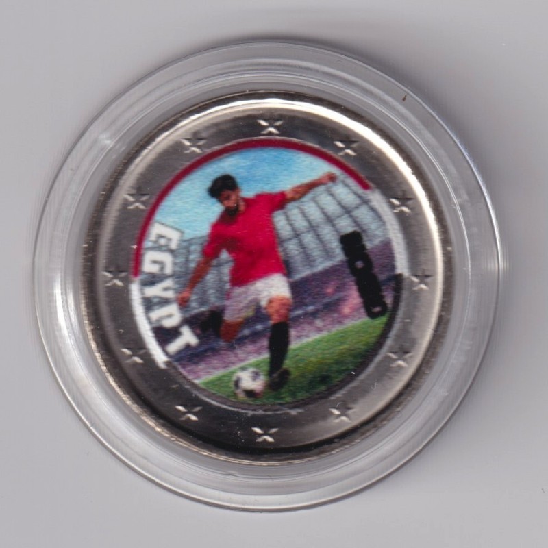 2 Euro - Egypte - coupe du monde Football 2026 - en couleur