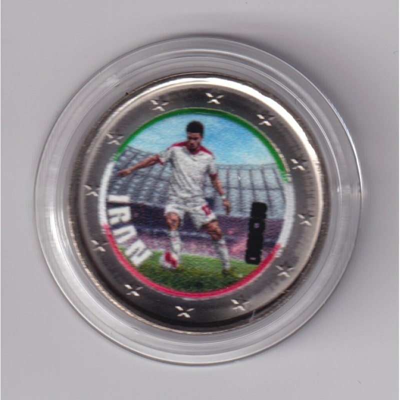 2 Euro - Iran - coupe du monde Football 2026 - en couleur