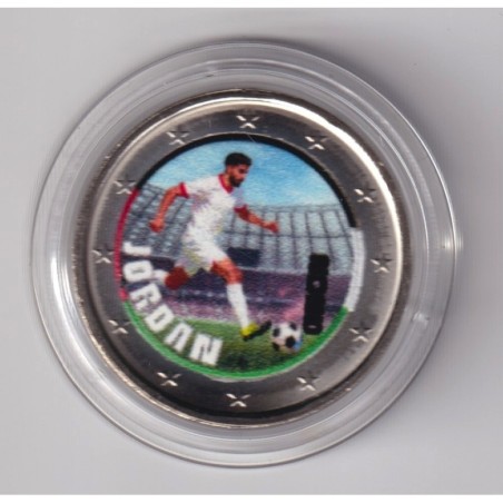 2 Euro - Jordanie - coupe du monde Football 2026 - en couleur