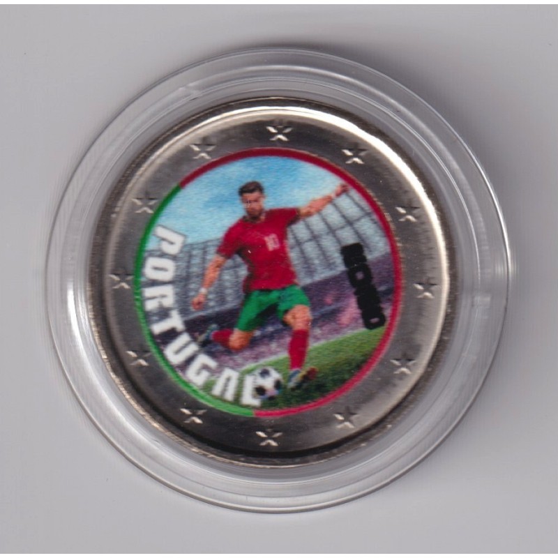 2 Euro - Portugal - coupe du monde Football 2026 - en couleur