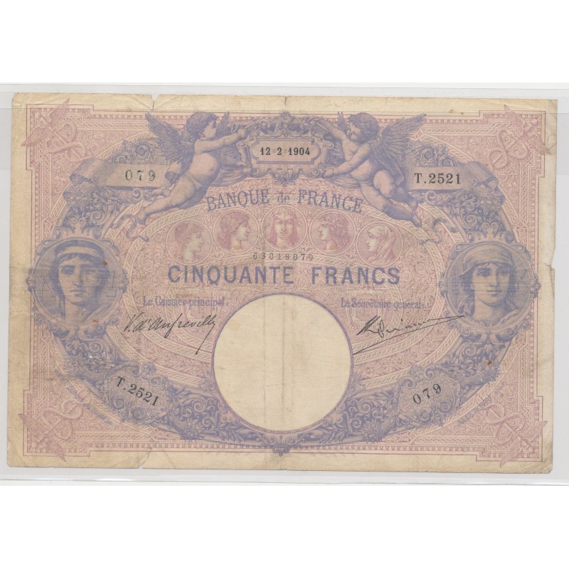 50 Francs Bleu et rose - 12.02.1904