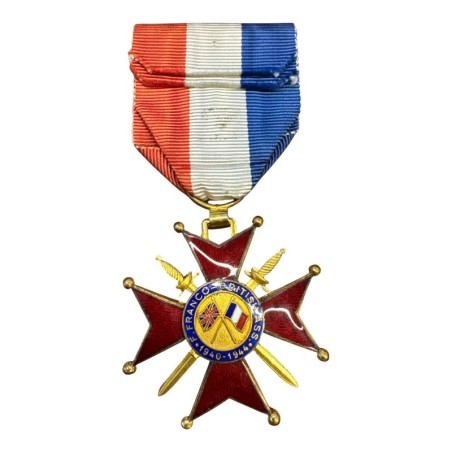 Ordre Franco-British - avec agrafe croix de lorraine - Chevalier - ordonnance