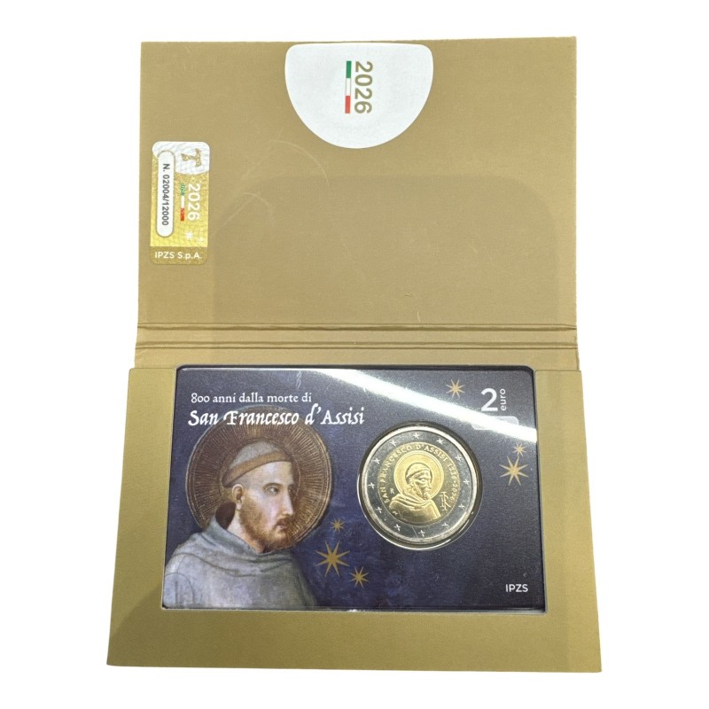 Italie - 2 Euro 2026 - 800e anniversaire de la mort de saint François d'Assise - Brillant Universel