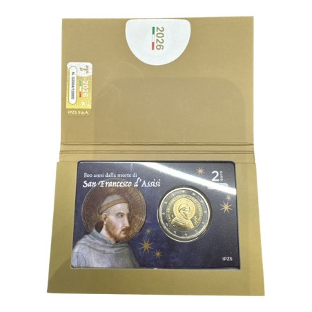 Italie - 2 Euro 2026 - 800e anniversaire de la mort de saint François d'Assise - Brillant Universel