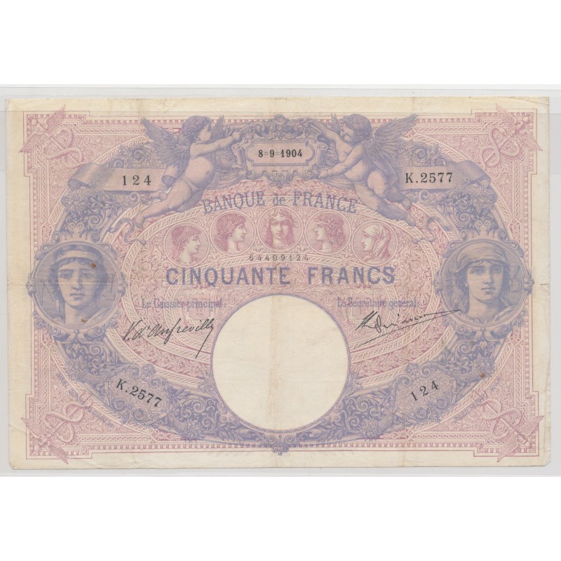 50 Francs Bleu et rose - 8.09.1904