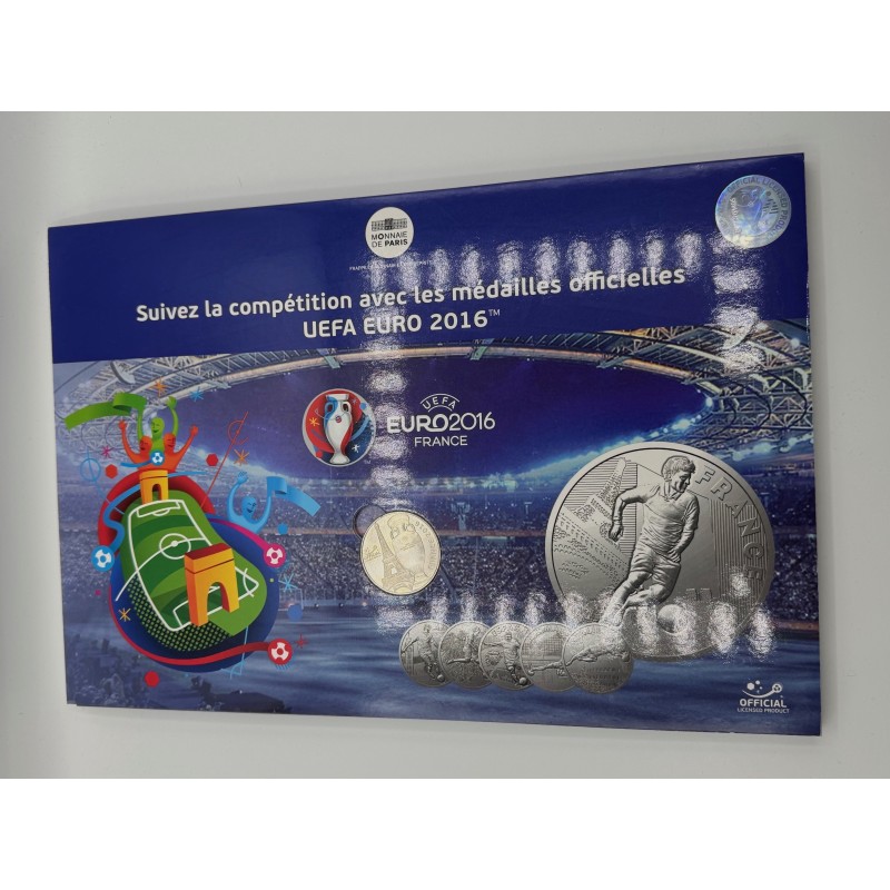Livret album avec 25 Médailles - UEFA Euro 2016 - Monnaie de Paris