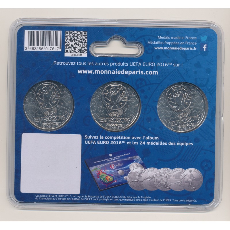 Médailles - UEFA Euro 2016 - Monnaie de Paris