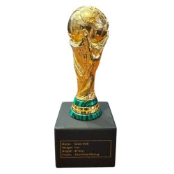 Statuette Coupe du monde de Football 2026 - 1 Once argent plaqué or - FIFA 2026 - 2.026 ex - 47mm 2