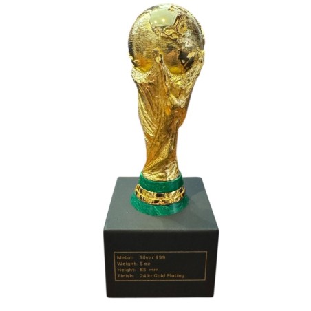 Statuette Coupe du monde de Football 2026 - 5 Once argent plaqué or - FIFA 2026 - 2.026 ex - 85mm