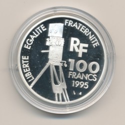 100 Francs 1995 - Frères lumière - Centenaire du cinéma - argent belle épreuve 2