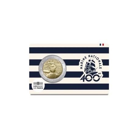 2 Euro 2026 - 400 ans de la marine nationale - brillant universel - en coincard