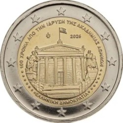 Grèce - 2 Euro 2026 - centenaire de l'Académie d'Athènes