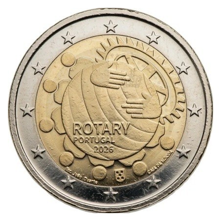 Portugal - 2 Euro 2026 - 100 ans du Rotary au Portugal