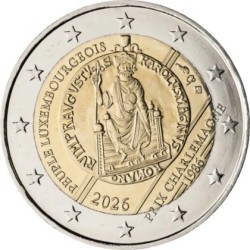 Luxembourg - 2 Euro 2026 coincard - 40e anniversaire de l’attribution du Prix International Charlemagne au Peuple Luxembourgeois 2