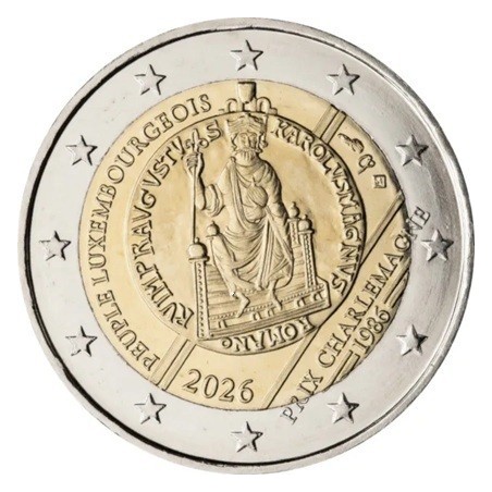 Luxembourg - 2 Euro 2026 coincard - 40e anniversaire de l’attribution du Prix International Charlemagne au Peuple Luxembourgeois