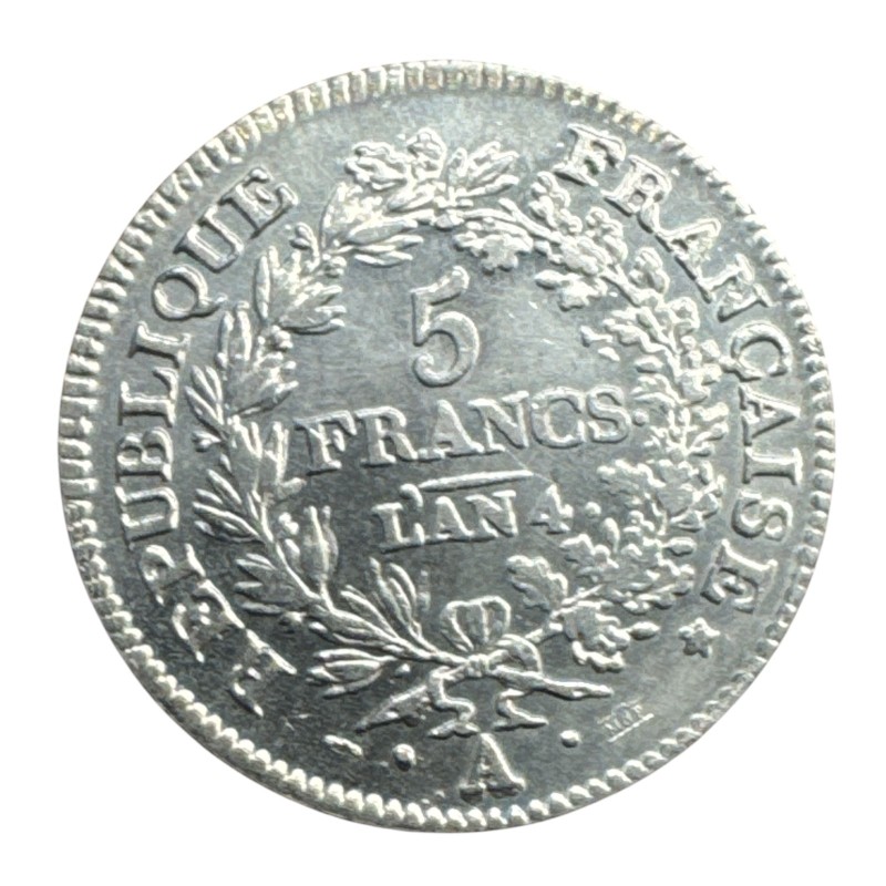 Médaille/Refrappe - 5 Francs Union et Force - AN 4 A - 32mm - Monnaie de Paris