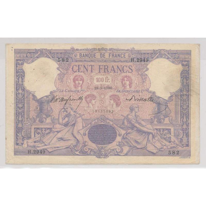 100 Francs Bleu et rose - 28.05.1900