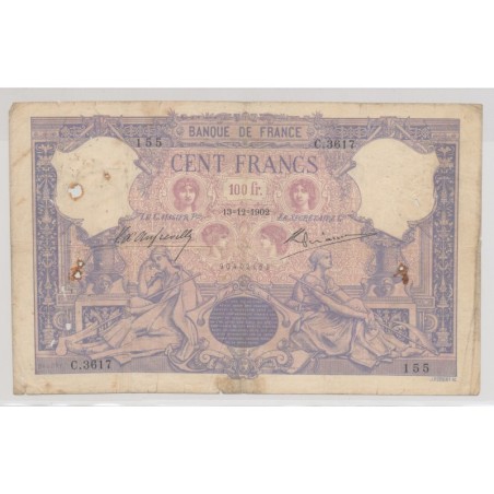 100 Francs Bleu et rose - 13.12.1902