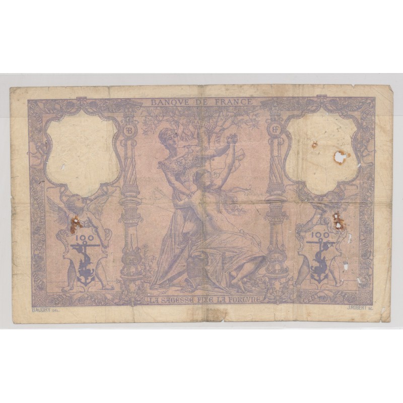 100 Francs Bleu et rose - 13.12.1902