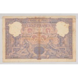 100 Francs Bleu et rose - 16.07.1908