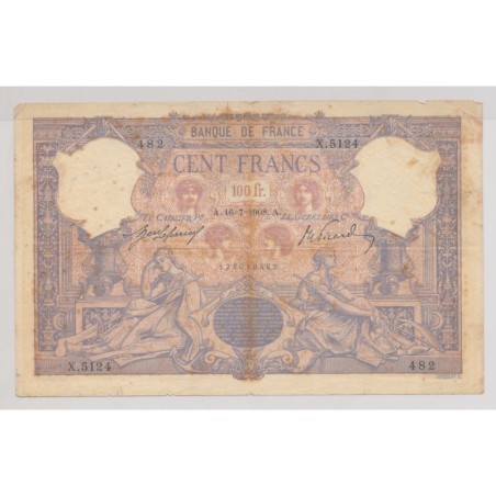 100 Francs Bleu et rose - 16.07.1908