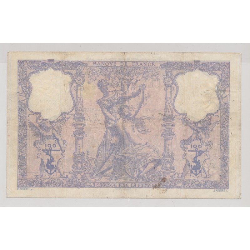 100 Francs Bleu et rose - 1.09.1908