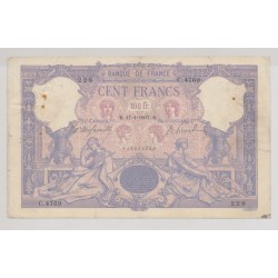 100 Francs Bleu et rose - 17.01.1907