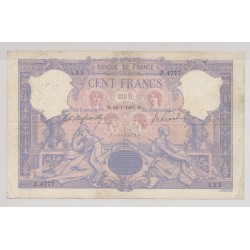 100 Francs Bleu et rose - 22.01.1907