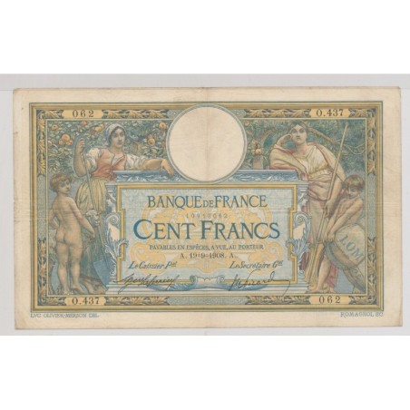 100 Francs L.O.M - 19.09.1908