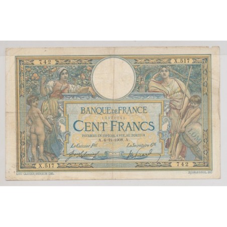 100 Francs L.O.M - 6.11.1908