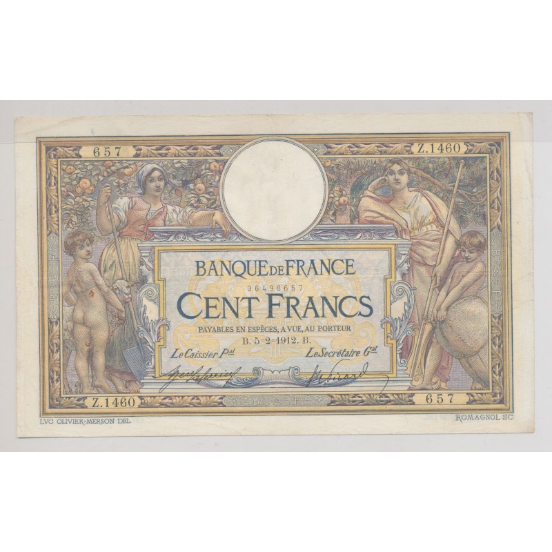 100 Francs Luc Olivier Merson - 5.02.1912