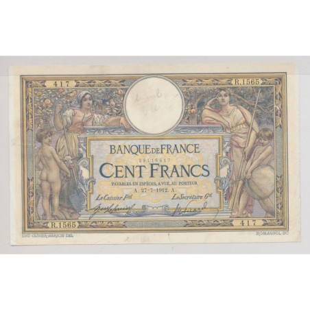 100 Francs Luc Olivier Merson - 27.07.1912