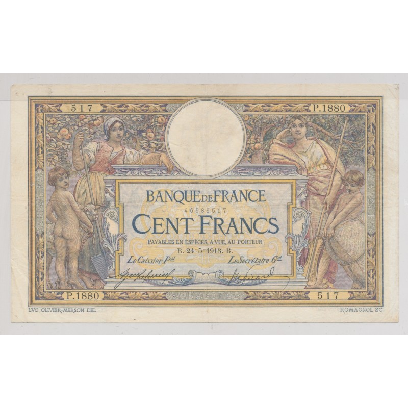 100 Francs Luc Olivier Merson - 24.05.1913