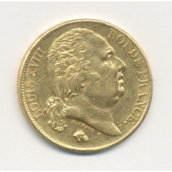 Louis XVIII - 20 Francs Or - 1817 A Paris - Buste nu