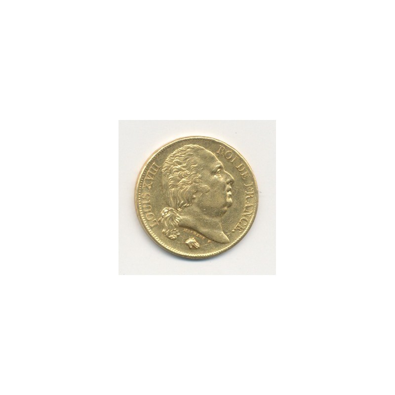 Louis XVIII - 20 Francs Or - 1817 A Paris - Buste nu
