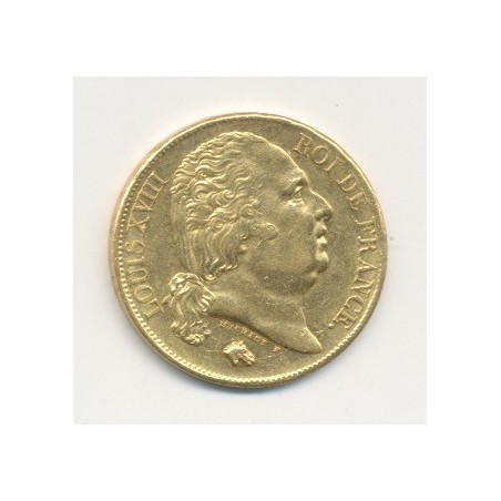 Louis XVIII - 20 Francs Or - 1817 A Paris - Buste nu