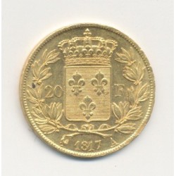 Louis XVIII - 20 Francs Or - 1817 A Paris - Buste nu 2