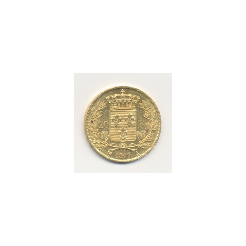 Louis XVIII - 20 Francs Or - 1817 A Paris - Buste nu