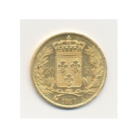 Louis XVIII - 20 Francs Or - 1817 A Paris - Buste nu