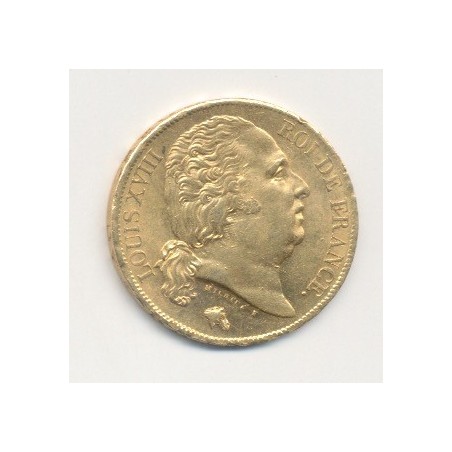 Louis XVIII - 20 Francs Or - 1820 A Paris - Buste nu