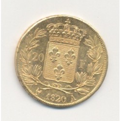 Louis XVIII - 20 Francs Or - 1820 A Paris - Buste nu 2