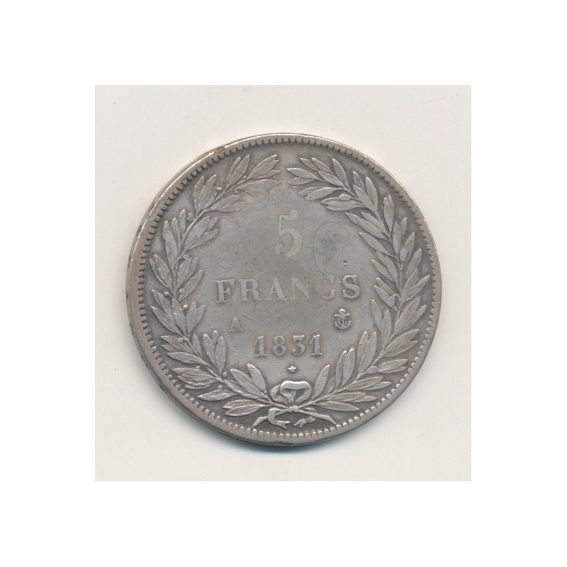 5 Francs Louis philippe I - 1831 A Paris avec contremarque aigle Napoléonien