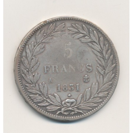 5 Francs Louis philippe I - 1831 A Paris avec contremarque aigle Napoléonien
