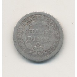 Etats-Unis - 1/2 Dime 1853 O - Nouvelle Orléans 2