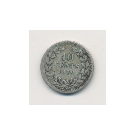 Hollande - 10 Cents 1849 