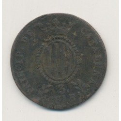 Espagne - 3 Quartos 1843 - Catalogne 2
