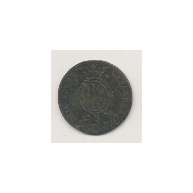 Espagne - 3 Quartos 1843 - Catalogne