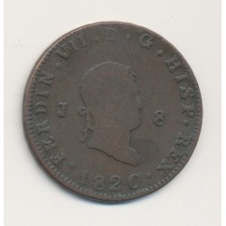 Espagne - 8 Maravédis 1820 - Ferdinand VII
